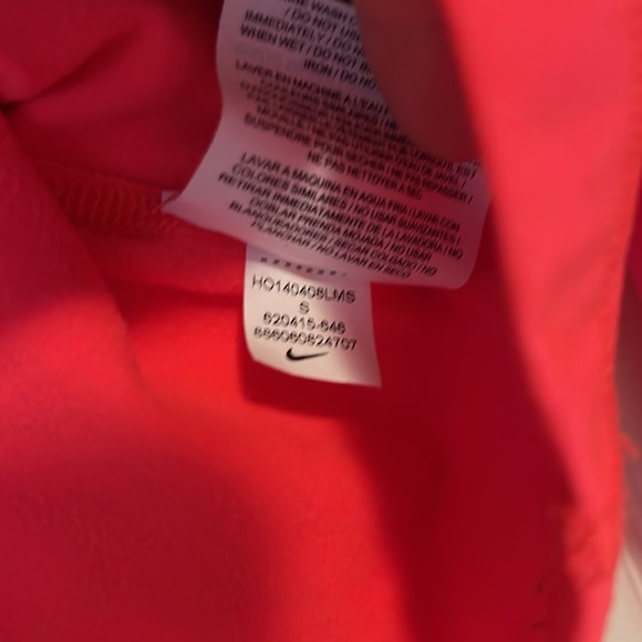 Nike - bright Pink Long sleeve workout top with turtleneck. Women’s Small - Picture 3 of 3
